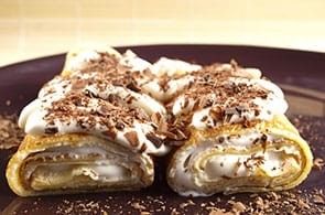 Crêpes con yogurt greco