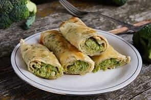 Crêpes broccoli speck e brie