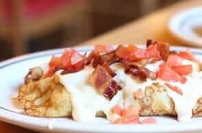 Crêpes con Radicchio e Speck
