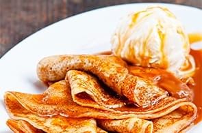 Crêpes con caramello