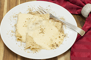 Crêpes con crema di noci
