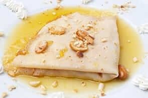 Crêpes con latte di mandorla