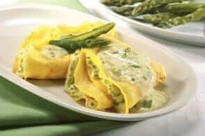 Crepes di ricotta e asparagi
