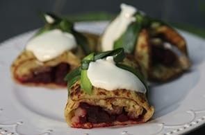 Crêpes radicchio e taleggio