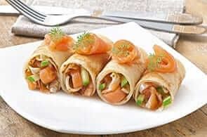 Crêpes salmone affumicato e zucchine