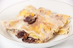 Lasagne con radicchio e brie