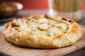Pasta Sfoglia con Carciofi e Formaggio