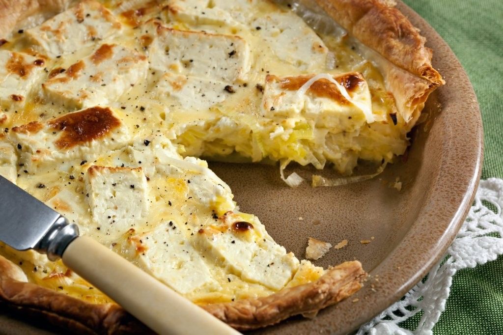 Torta porri e formaggio di capra