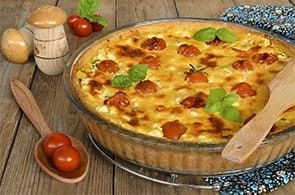Torta salata al camembert e pomodorini