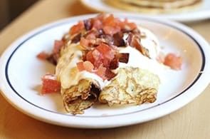 Crêpes allo speck