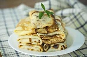 Crêpes con crusca d'avena