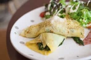 Crêpes Spinaci e Gamberetti