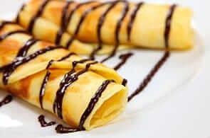 Crêpes con Cioccolato Fondente