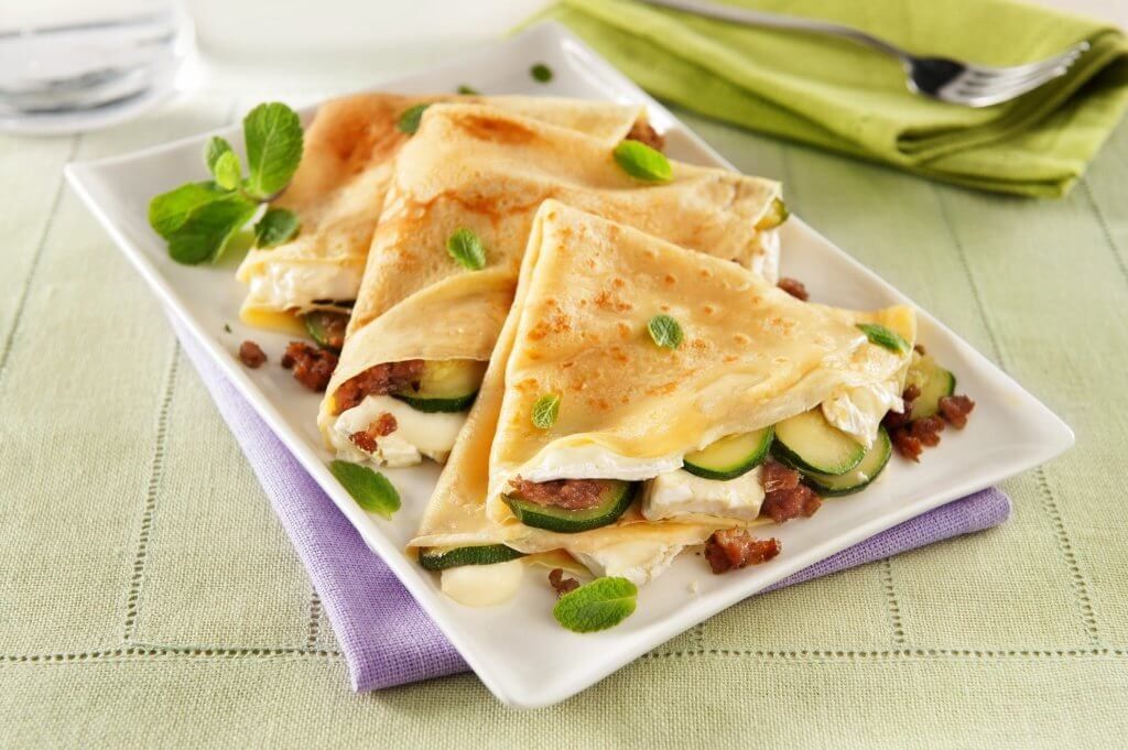 Crepes con camembert