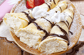 Crêpes con cioccolato bianco