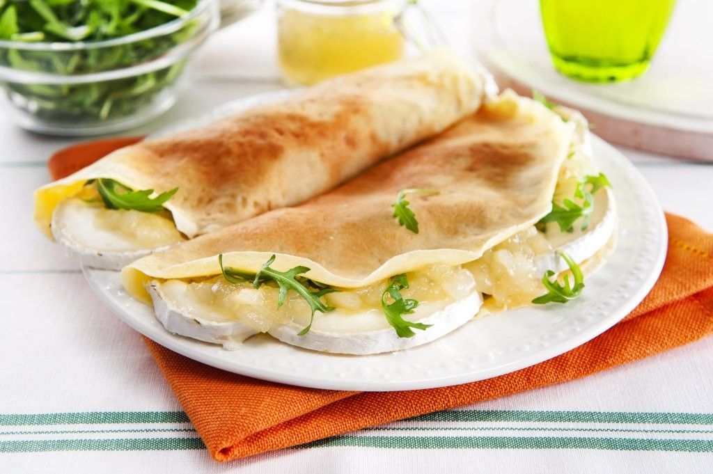 Crepes con formaggio di capra