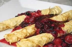 Crêpes con mirtilli