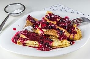 Crêpes e marmellata di mirtilli