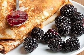 Crêpes e marmellata di more