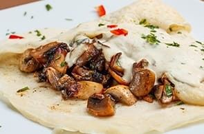 Crepes funghi e besciamella