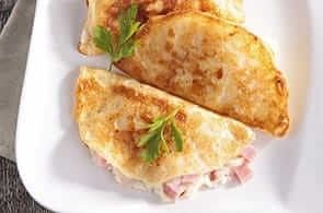 Crêpes mortadella e brie