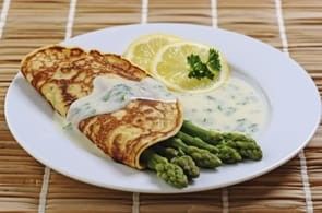 Crêpes asparagi e funghi