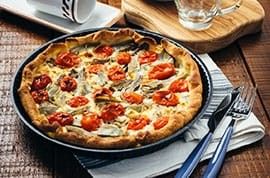 Crostata salata con carciofi