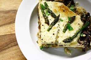 Lasagne con asparagi e brie