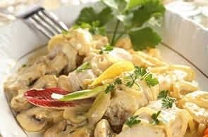 Merluzzo con funghi e camembert