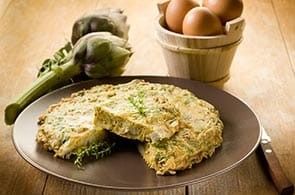 Omelette con carciofi ed Emmental