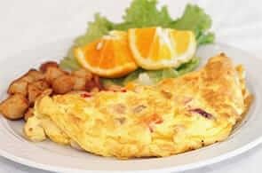 Omelette prosciutto patate e camembert