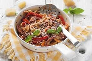 Pasta peperoni e brie