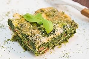 Sformato di spinaci e camembert