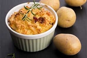 Souffle di patate camembert e speck
