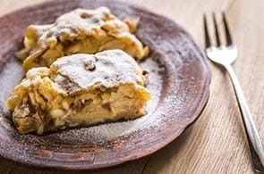 Tortino di mele, Camembert e Noci