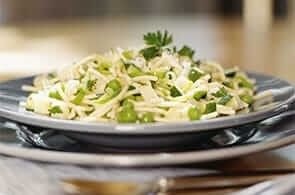 Pasta piselli e brie